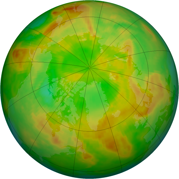 Arctic ozone map for 16 June 1982